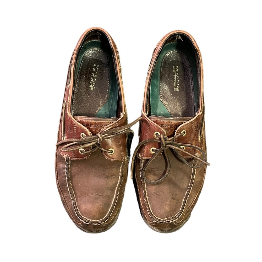Sperry Top-Sider Mako Collection Brown Leather Boat Shoes | Men’s 13M
